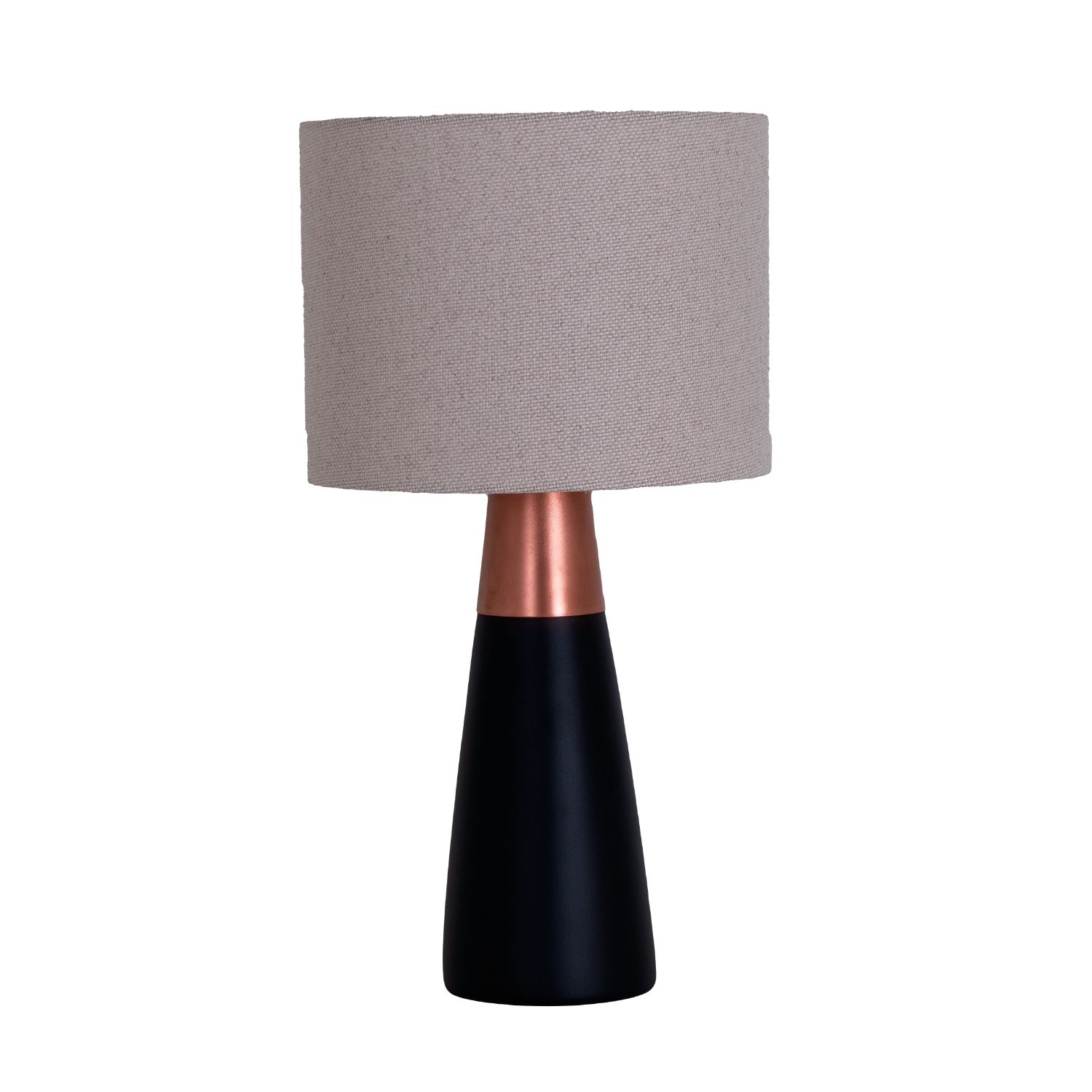 Table_lamp_Ipe_color_Black_with_copper_and_dome_Linen_fabric